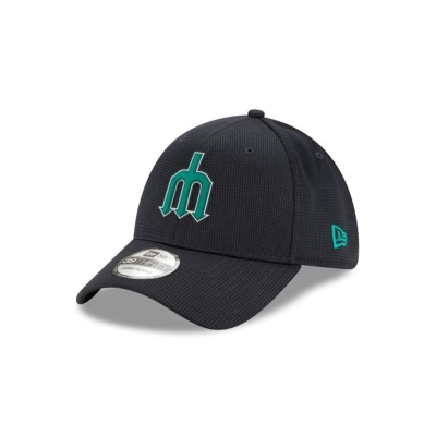 Seattle Mariners Gorra | New Era MLB Clubhouse Collection 39thirty Stretch Fit Cap Mexico - Azules